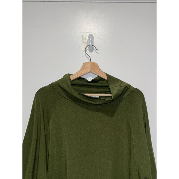 NWT Bryn Walker Olive Green Cowl Neck 3/4 Sleeve Loose Fit Tunic Top womens Smal - Picture 3 of 11